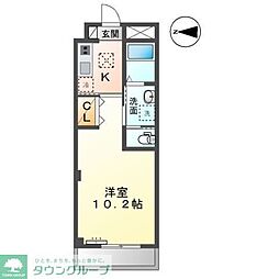 RE'POSEいなり 1Kの間取図画像