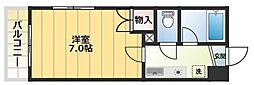 とうすい 1Kの間取図画像