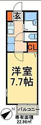 ウイスティリア高洲 1Kの間取図画像