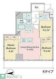ドゥーエ王子神谷 3LDKの間取図画像