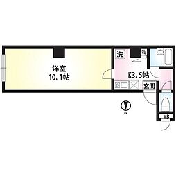 ダイヤモンドレジデンス蓮沼町 1Kの間取図画像