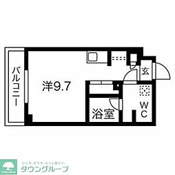 スパシエチェント成増 ワンルームの間取図画像