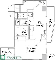 ハイグレード椿 1DKの間取図画像