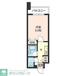 エスティメゾン板橋本町 1Kの間取図画像