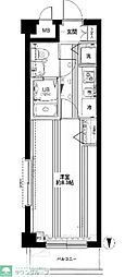 リガーレ新板橋 1Kの間取図画像