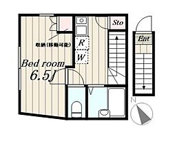 フェイスフル上板橋 1Kの間取図画像