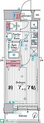 ディアレイシャス東京ノースパレス 1Kの間取図画像