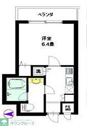 エクセリア大山 1Kの間取図画像