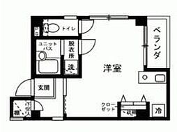 VillaKouGetsu ワンルームの間取図画像