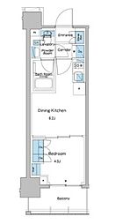 ルフォンプログレ志村坂上 1DKの間取図画像