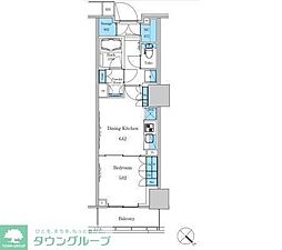 パークアクシス滝野川ラブリーズ 1DKの間取図画像