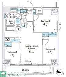 プライムブリス板橋本町 12階3LDKの間取り