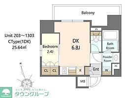 Ａｌｉｖｉｓ十条 12階1DKの間取り