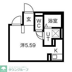 Ｂｕｚｚ西台II 4階ワンルームの間取り