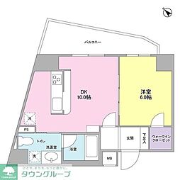 プロスペクト西巣鴨 9階1LDKの間取り