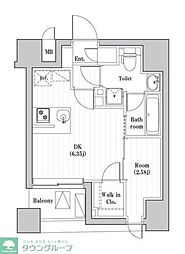 レジデンス文京春日 7階1DKの間取り