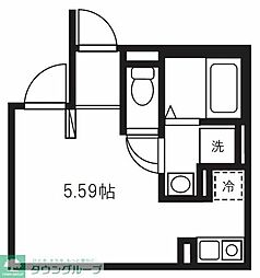バズ西台III 2階ワンルームの間取り