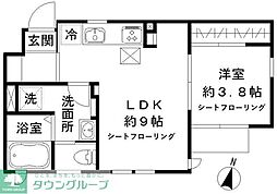Ｌａ　ｖｉｔａ　ｒｉｃｃａ 1階1LDKの間取り