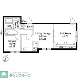 フォルスクラス駒込西ケ原 403 4階1SLDKの間取り