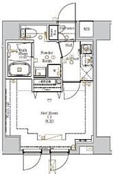 ラフィスタ中板橋II 地下1階1Kの間取り