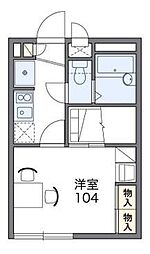 東京メトロ副都心線 千川駅 徒歩14分の賃貸アパート 2階1Kの間取り
