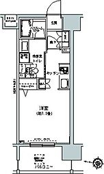パークキューブ板橋本町 10階1Kの間取り