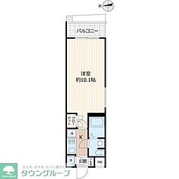 Ｂｅｖｅｒｌｙ　Ｈｏｍｅｓ　赤塚公園II 6階1Kの間取り