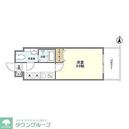 アルファコート西川口23 3階1Kの間取り