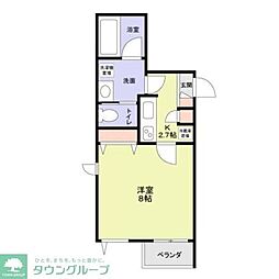 モンレーヴ本駒込 2階1Kの間取り