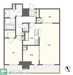 ザ・タワー十条 33階3LDKの間取り