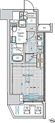 ベルグレード王子DUE 8階1Kの間取り