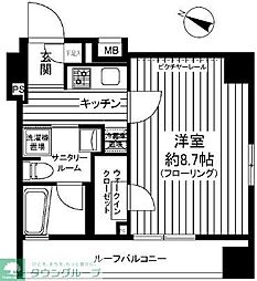 グランドコンシェルジュ上池袋 6階1Kの間取り