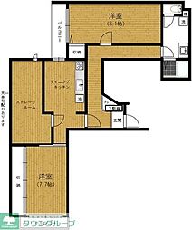 ベルシード板橋蓮根アンベリール 4階2SDKの間取り