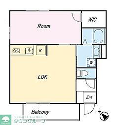 Sincrease東武練馬 3階1LDKの間取り