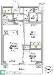 間取図画像 2LDK