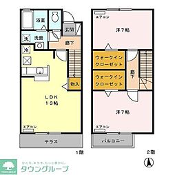 ローズコート・12 2LDKの間取図画像