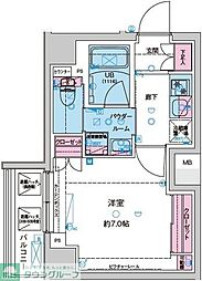 ジェノヴィア北池袋2 1Kの間取図画像