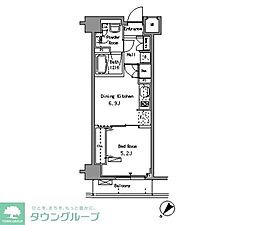 パークアクシス板橋 1DKの間取図画像