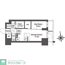 COMFORIA王子 1DKの間取図画像