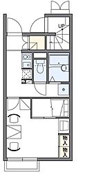 レオパレスフィールド2 1Kの間取図画像