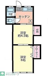 寿荘 2Kの間取図画像