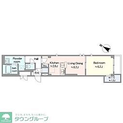 イーストIM 1LDKの間取図画像