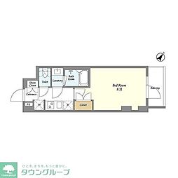 ラクラス赤羽 1Kの間取図画像