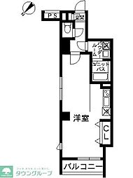 スカイコートヌーベル巣鴨 ワンルームの間取図画像