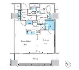 パークアクシス滝野川ラブリーズ 1LDKの間取図画像