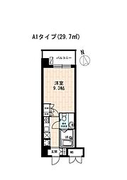 エコロジー上板橋レジデンス 1Kの間取図画像