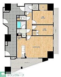 レーベン川口元郷タワー&レジデンス 2LDKの間取図画像
