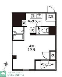 グランシャリオハスヌマ ワンルームの間取図画像