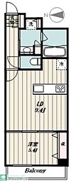 ライズ若木通り 1LDKの間取図画像
