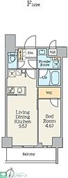 クレストコート中板橋 1LDKの間取図画像